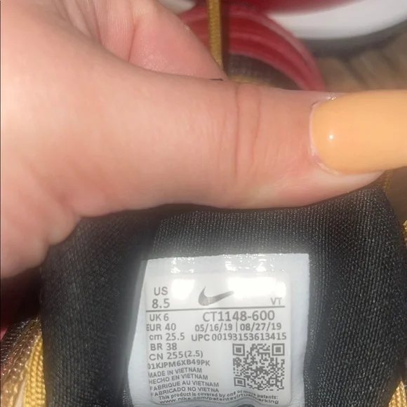 Nike  Air Max 97 Red and Gold Sneakers woman 8.5 - Picture 7 of 7